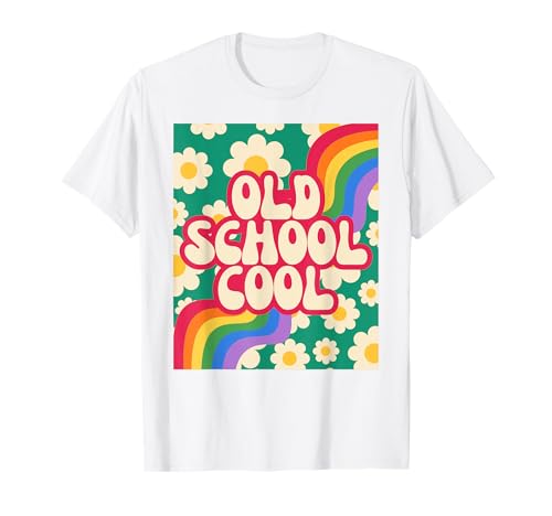 Retro Rainbow Vibes - Old School Cool Edition Maglietta