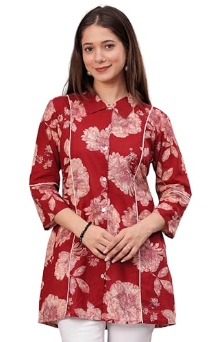 Image of rytras Women Woman Pure Cotton Straight Short Kurta |Short Kurti for Women Latest