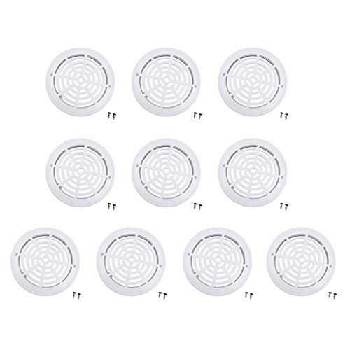 B Blesiya 10 Pieces Replacement Cover Main Drain with Screws Fit for in-Ground Swimming Pools Accessaries