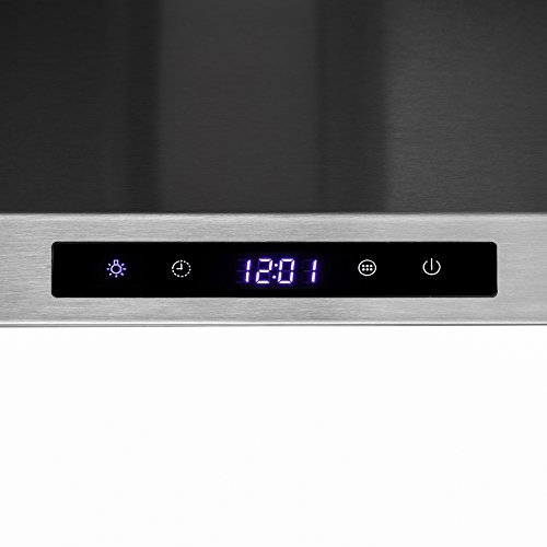 FireBird European Style Wall Mount Stainless Steel Range Hood Vent with Touch Sensor Control and Baffle Filters (30 in.)