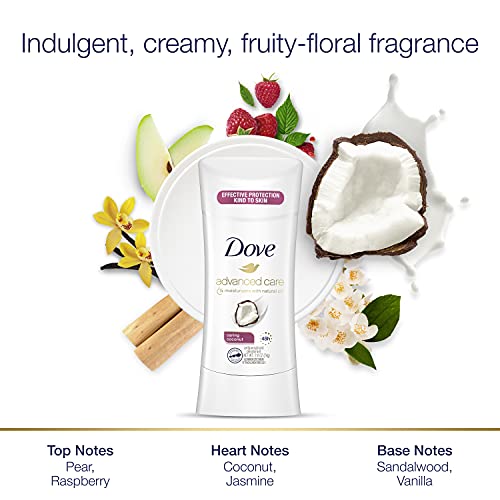 Image of Dove Antiperspirant Deodorant with 48 Hour Protection Caring Coconut Deodorant for Women 2.6 oz (Pack of 2)