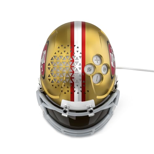 Image of NFL Echo Dot Bundle: Includes Echo Dot | Glacier White and Limited-Edition NFL Helmet Stand | San Francisco 49ers