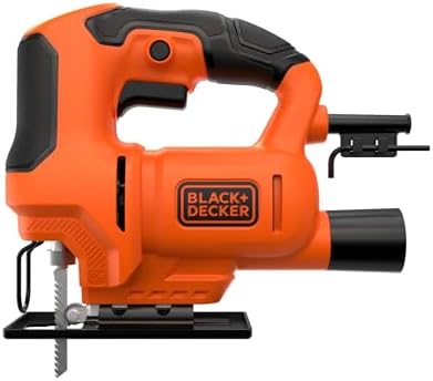 BLACK+DECKER 400 W Scie Sauteuse Filaire à Vitesse Unique, BES602...