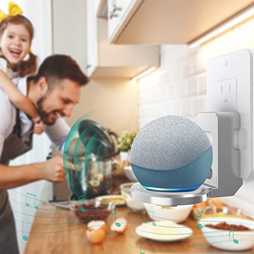Image of Metal Table Top Echo Dot 2nd Generation Base Holder Bracket Case Stand for Smart Home Speaker Assistant (SDM-EH-02B), 2 Packs, Black by WALI