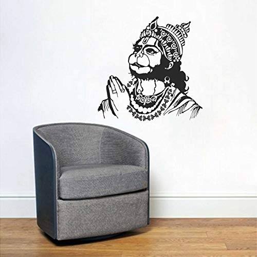 Image of Hanuman ji Wall Sticker | Decal for Living Room, Bedroom Size - 55cm x 55cm