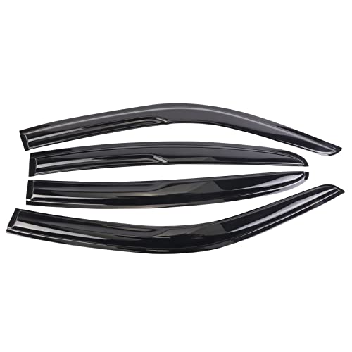 S SONLEE Durable Window rain Guards for 2011-2021 Dodge Charger, Original Tape-on Window Visors, Window Deflector for Cars, Dark Smoke, 4 PCS, WV94313 by S SONLEE - Used condition - Image 4
