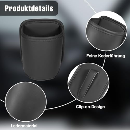 2 portavasos puerta para Genesis GV60 2023-2025 negro miniatura 5