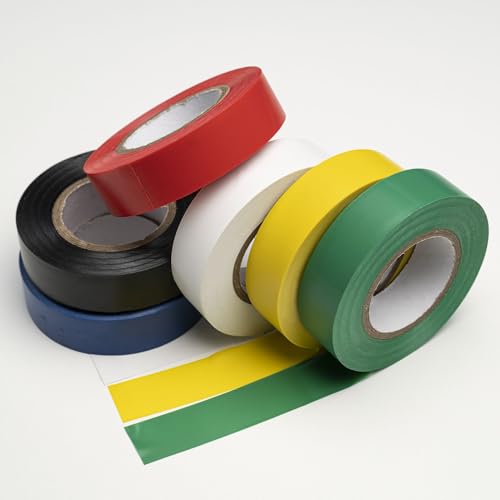 Image of Electrical Tape - 1 Roll Red Electric Tape, 3 /4 Inch by 32 Feet, Professional Insulating PVC, Voltage Level 600V Dustproof, Adhesive for General Home Vehicle Auto Car Power Circuit Wiring