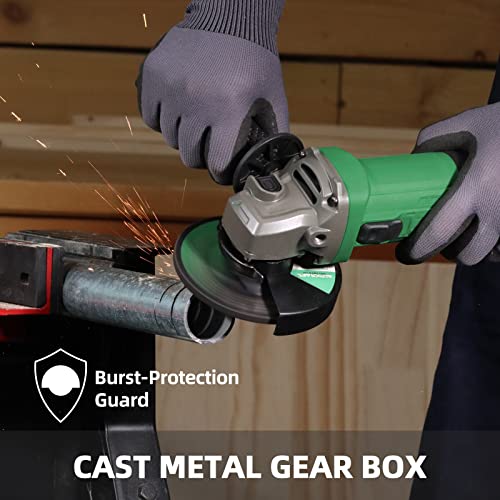 Altocraft Angle Grinder Tool,4-1/2 Inch Corded Electric Power Hand Mini Grinders With Grinding Wheel, 2 Cut Off Wheels, Flat Disc,Auxiliary Handle For Metal Concrete Wood Cutting/Grinding/Polishing #TOP5