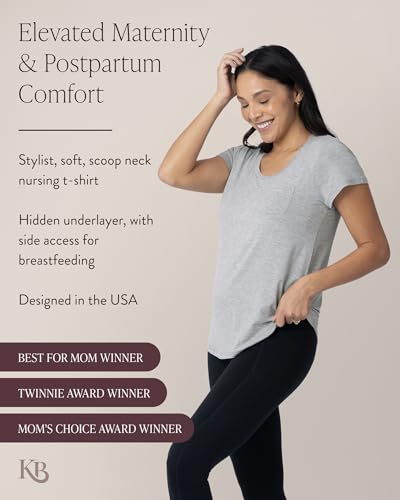 Image of Kindred Bravely Everyday Maternity & Nursing T-Shirt | Maternity & Nursing Tops for Breastfeeding
