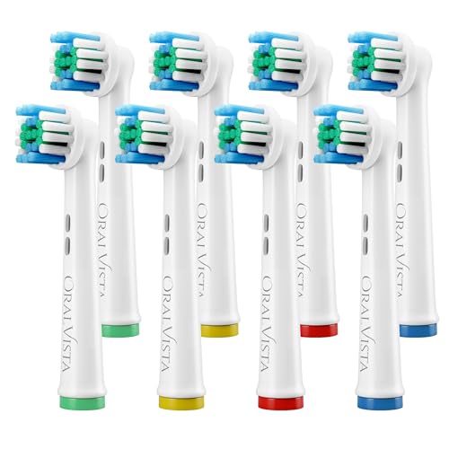 OralVista Brossette Oral-B Compatibles, 8-Pack Tête Brosse à Dent Oral B Compatibles - Haute Qualité, Nettoyage en Profondeur, Brossette de Rechange pour...