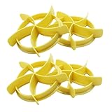 Zerodeko 4stücke Teig Presse Formen Hausgemacht Brötchen Runde Kunststoff Gebäck Cutter...