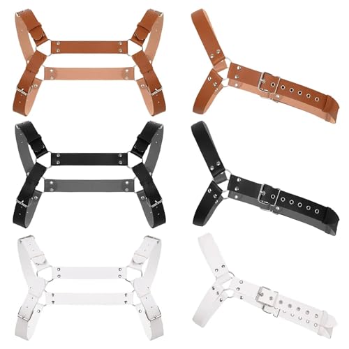 Men Leather Men Chest Harness Belt PU Leather One/Double Shoulder Body Straps Role Play Costume Adult Toys Club For Men3