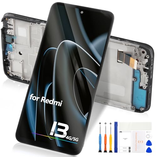 Écran LCD pour Redmi 13 avec cadre noir et kit de réparation inclus 6,79 pouces
