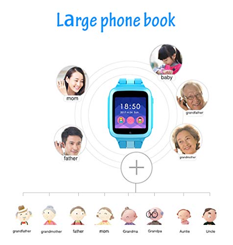 DanCoTek Smart Watch Unlocked 2G GSM Two Way Phone Call SOS Call Touchscreen Front Camera Games Learning Numbers (Rosy)