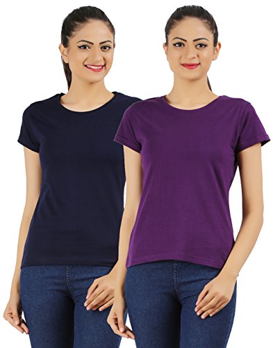 Image of Ap'pulse Women's Combo Regular Fit T Shirt (Pack Of 2)