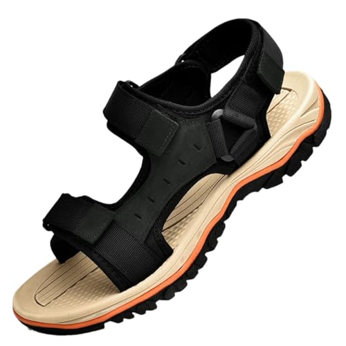 Men’S Casual Outdoor Non-Slip Wear-Resistant Beach Sandals Neutral Style Basic Canvas Shoes With Hook Loop Closure