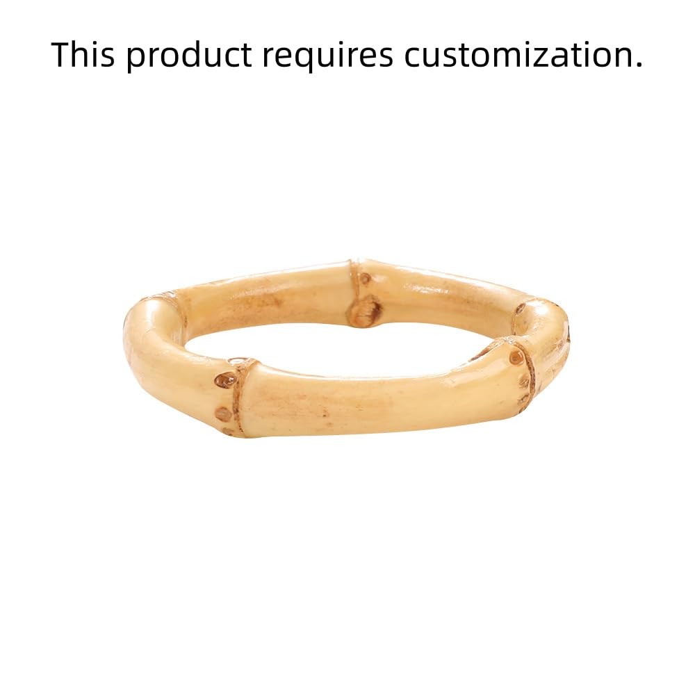 Rond De Serviette De Table Lot de 500 Ronds De Serviette en Bambou Personnalisés Couleur Bois Naturel pour Hôtels Mariages Festivals Fêtes Et Célébrations
