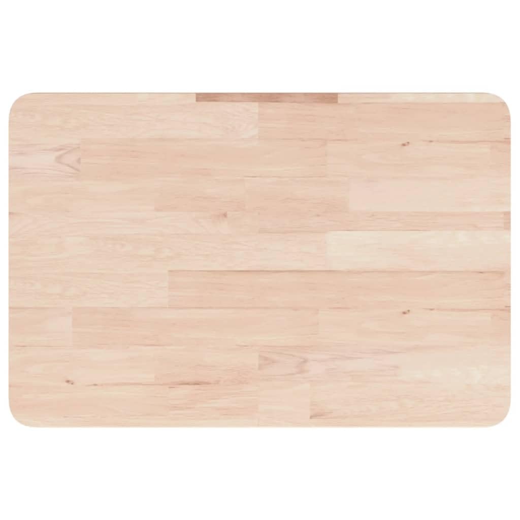 Piano per lavabo, 60 x 40 cm, in legno massello di rovere con | Effetto fluttuante per il tuo bagno: consolle salvaspazio in legno di quercia con portasciugamani in acciaio bianco integrato