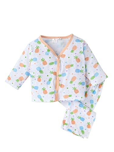Image of babywish Baby Boys and Baby Girl Clothing Set 100% Cotton Full Sleeve Jhabla T-Shirt Trouser Pajama Newbrn Kids Clothes Set