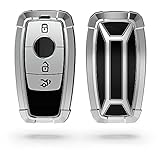 kwmobile Funda Compatible con Benz - Carcasa para Llave del Coche Mercedes Benz Llave de Coche Smart Key (Solo Keyless) - diseño Deportivo Angular