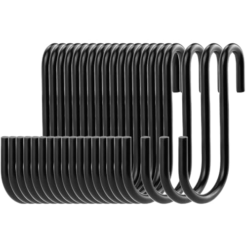 zeyedemo 20PCS S Shaped Hooks Stainless Steel Hanging Small Heavy Duty S Shaped Multi-Purpose Hooks for Home Kitchen Office Workshop Bathroom and Bedroom