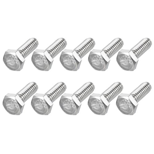 Image of METALLIXITY Hex Head Bolts (1 /4-20 x 3 /4 inch) 20Pcs, 304 Stainless Steel 18-8, Fully Threaded, External Hex Drive, Plain Finish, Hex Head Screw Bolt, Silver