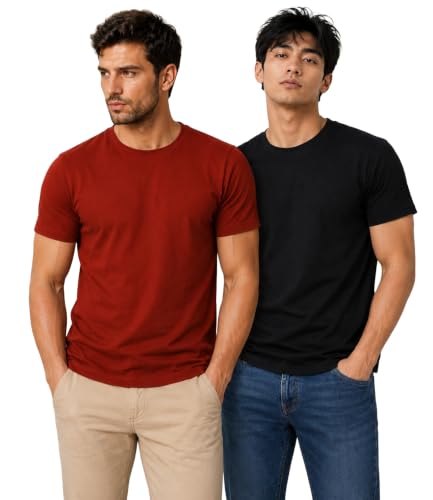 Image of London Hills T Shirt For Man | Men Round Neck Tshirts | Tshirt Shirts Men | Gym T Shirts For mens Workout | T-shirts For Man Cotton Stylish Round Neck T Shirt Half Sleeve Regular Fit Solid Multicolour