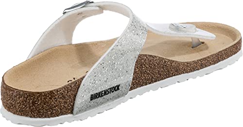 Image of Birkenstock Gizeh Birko Flor Kids Cosmic Sparkle White Sandals-EU 31, White, 13 UK Child Narrow