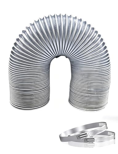 Flexible Ventilation Duct Hose - Cuttable 39in Ducting for Kitchens, Bathrooms, Greenhouses - Durable Vent Pipe, 3.2cm Diameter, Ideal for Air Flow Optimization
