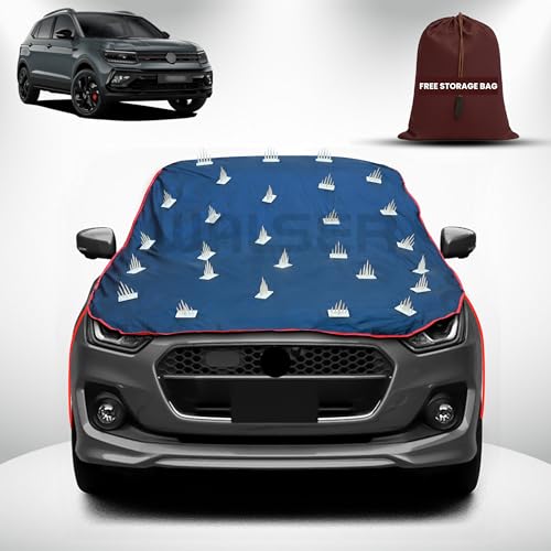 Image of WALSER Spike Car Cover for Volkswagen Taigun | Anti-Climb Nail Guard for Dogs & Monkeys | Protects Bonnet, Roof & Dicky | UV, Dust & Snow Protection | Spike Cover with 4 Adjustable Hook