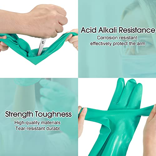 Image of Potchen 10 Pairs Chemical Resistant Gloves 15 Mil Nitrile Gloves,Medium