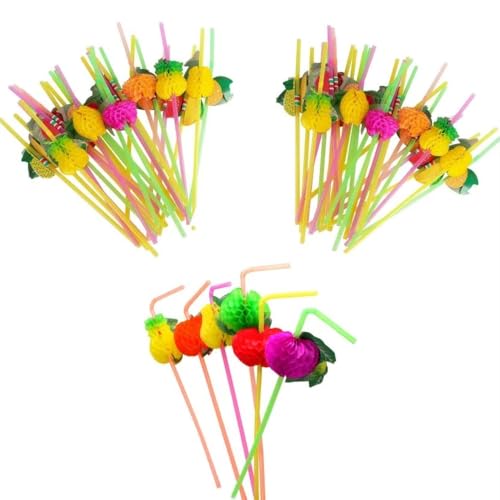 Pitillos de plástico coloridos pack 100 unidades 9.5 cm miniatura 1