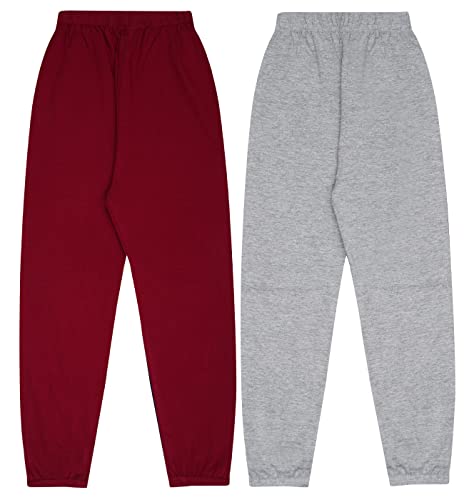 Image of KYDA KIDS Boy's Regular Fit Mid Rise 100% Cotton Track Pant - (Pack of 2)