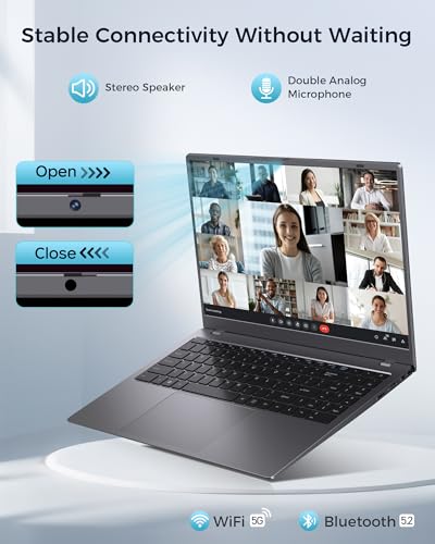Image of Laptop 15.6 Inch, AMD 3020e (Up to 2.6GHz), 8GB DDR4 RAM 256GB SSD, FHD IPS Display, USB 3.2, USB C, HDMI, TF Card Slot, WiFi 5, BT 5.2, Portable Laptop Computer for School, Home, and Office