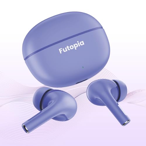Image of FUTOPIA FirePods Bluetooth 5.4 TWS Earbuds with 13mm Drivers, Deep Bass, Type-C Fast Charging & 200mAh Charging Case- Blue