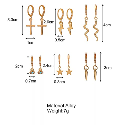 Image of Shining Diva Fashion Stylish Combo Metal Earrings for Women and Girls