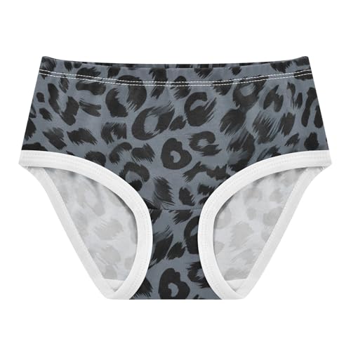 Cotton Toddler Underwear Floral Black Gray Leopard Print Black Girl Panties Cute Fun Print Briefs Undies Kids 2t
