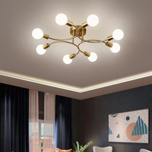 Image of Nordic Pendant Lights Lamps Modern Ceiling Light Hanging Lamp Home Decor Chandelier.(Bulb Not Included) (1154 /8 Light Golden)