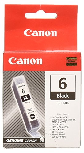 Canon BCI 6 Cartucho de tinta original Negro para Impresora de Inyeccion de tinta Pixma iP4000 iP4000R iP5000 iP8500