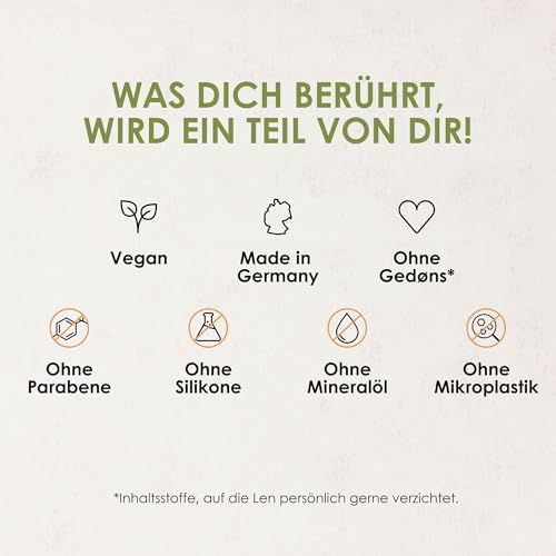 Jean & Len Exotische Body Butter Mango & Avocado, pflegt trockene bis sehr trockene Haut intensiv, pH-hautideal, mit exotischem Mango-Duft, Körperbutter, ohne Parabene & Silikone, 200 ml