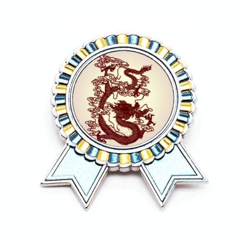 Broche dragon chinois, le cadeau idéal sous forme de médaille en métal M