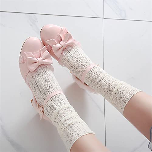 Toddler Baby Girl Child Summer Shoes Bow Sandals Premium Low Heel Shoes Princess Dress Party Comfort (Pink, 1 Big Kids)2