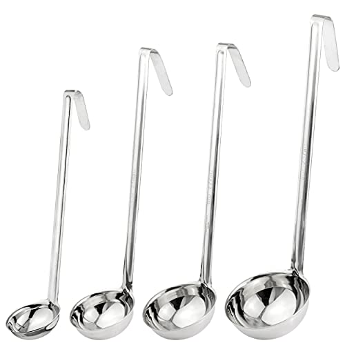 La mejor selección de Cucharones para ponche que puedes comprar esta semana. 37 Fit Meal Prep - Cucharón de sopa de acero inoxidable con asas de gancho, cuchara de servir de grado comercial, herramienta de cocina para restaurante o cocina casera [paquete de...