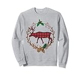 plaid estetica natale ghirlanda di renna felpa