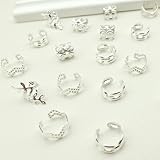 100 pcs Silver Cuff Beads for Hair Loc Hair Jewelry for Braids Accessories for Women Silver Clips for Braids Hair Dreadlocks
