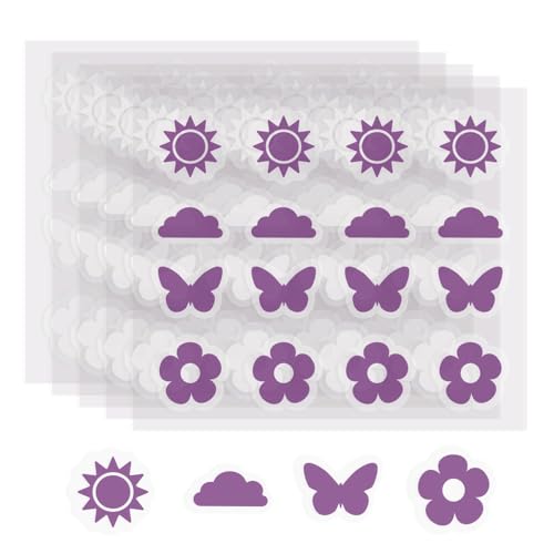 Sunscreen Reapply Reminder Stickers 80 Count Color-Changing UV Stickers for Sunscreen Summer Pattern Sunscreen Dots Visual Outdoor Sun Care Reminder for Beach Park Travel Kids & Adults