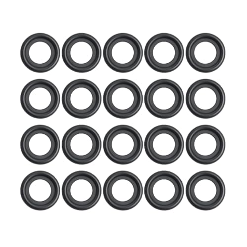 Sandfren 20PCS M14 Car Oil Drain Plug Gasket, OEM#F5TZ-6734-BA Rubber Vehicle Engine Pan Crush Washers, Auto Oil Plug Sealing Gasket Accessories, Compatible with Milan MKZ MKX