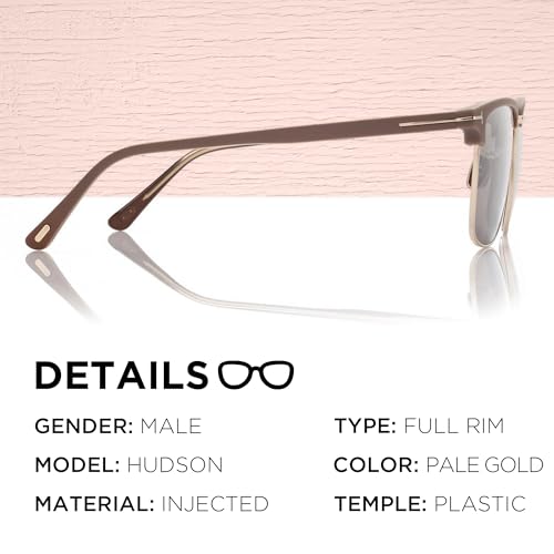 Tom Ford FT0997-H HUDSON-02 Square Shape Sunglasses + Bundle With eSHADES Eyewear Cleaning Kit2