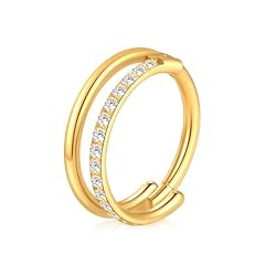 CZ Double Rings Gold
